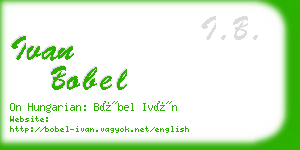 ivan bobel business card